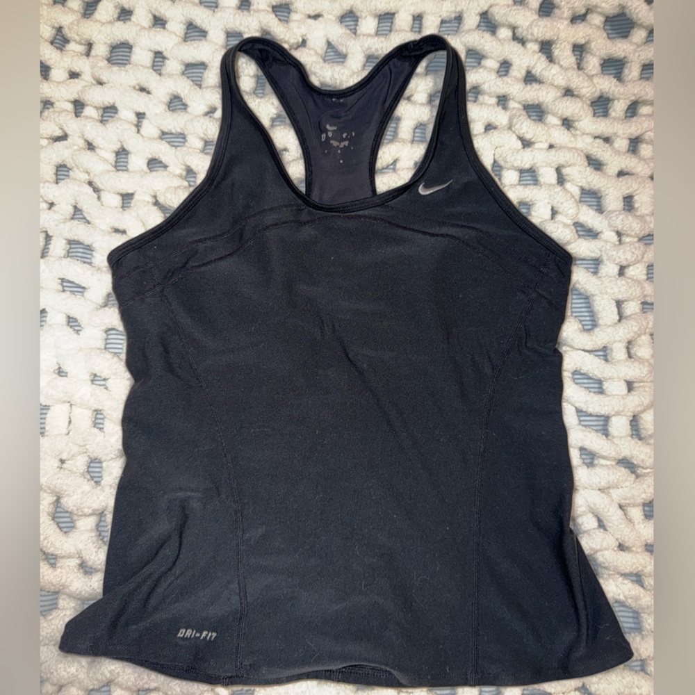 Nike Dri-FIT Built-In Bra Running Tank – Women’s Medium – Black